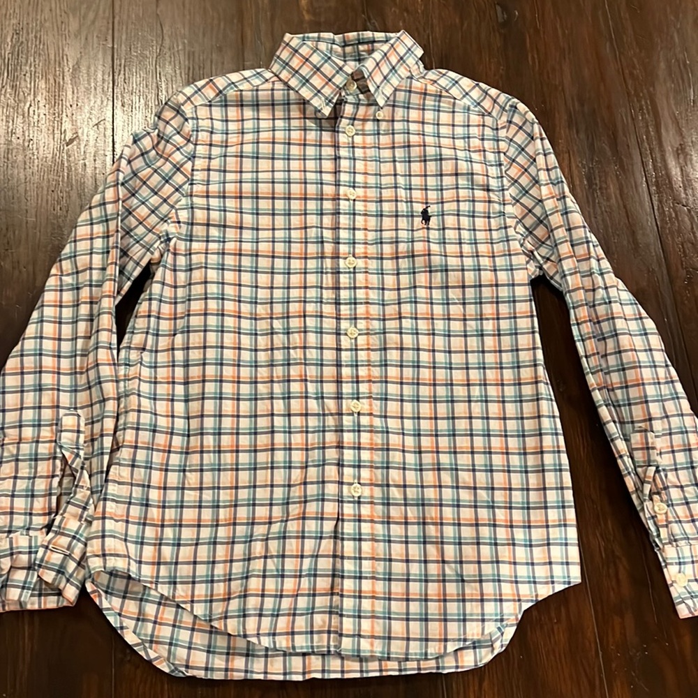 Ralph Lauren button up shirt. Boys 10-12